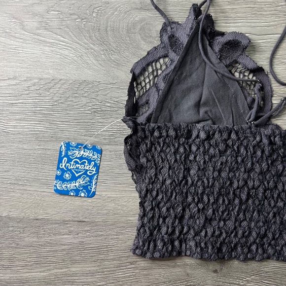 Free People Adella Bralette, Charcoal Gray ,  Sz Medium (NWT) - Picture 7 of 7